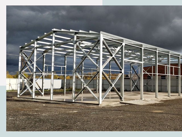 Двускатные ангары в Сальск от 610 руб. за квадрат