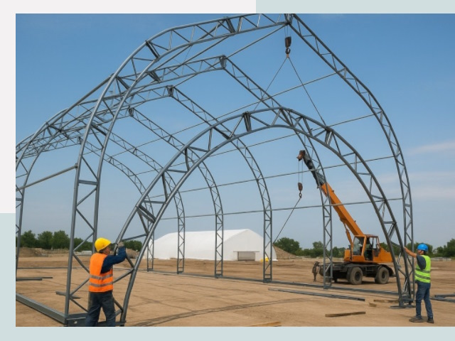 Монтаж ангаров в Сальске от 610 руб. - Надежно и быстро